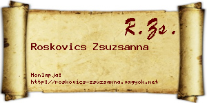 Roskovics Zsuzsanna névjegykártya