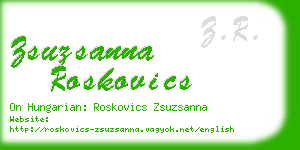 zsuzsanna roskovics business card